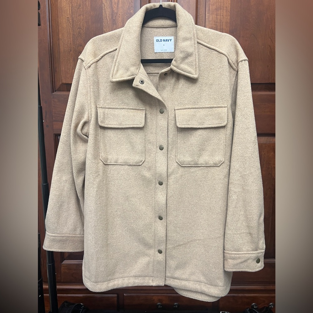 Tan Oversized Shacket